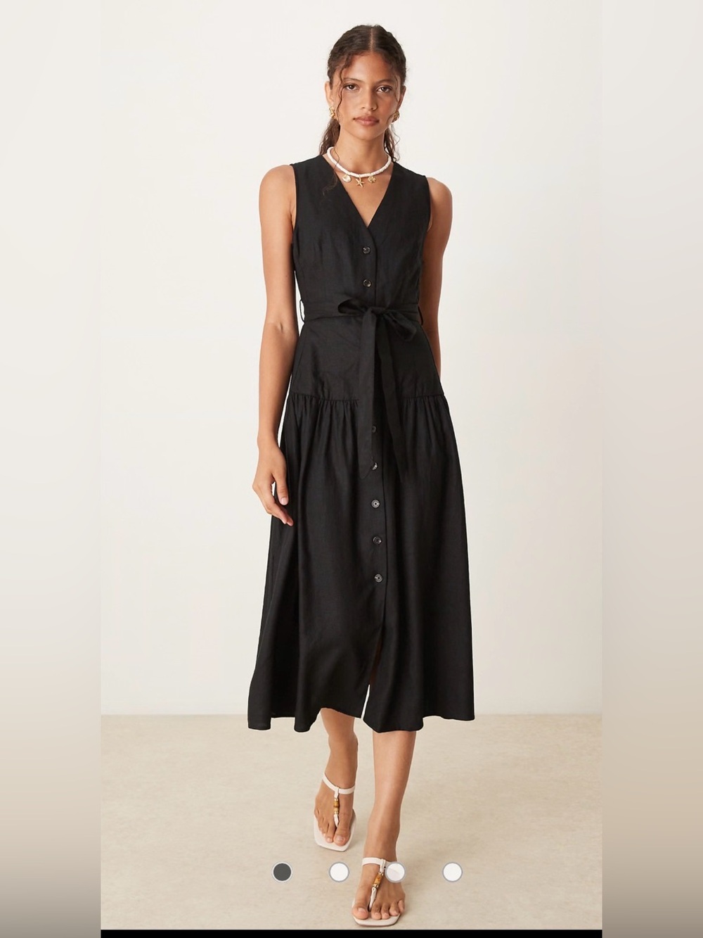 Mango Black Button-Front Women’s Dress